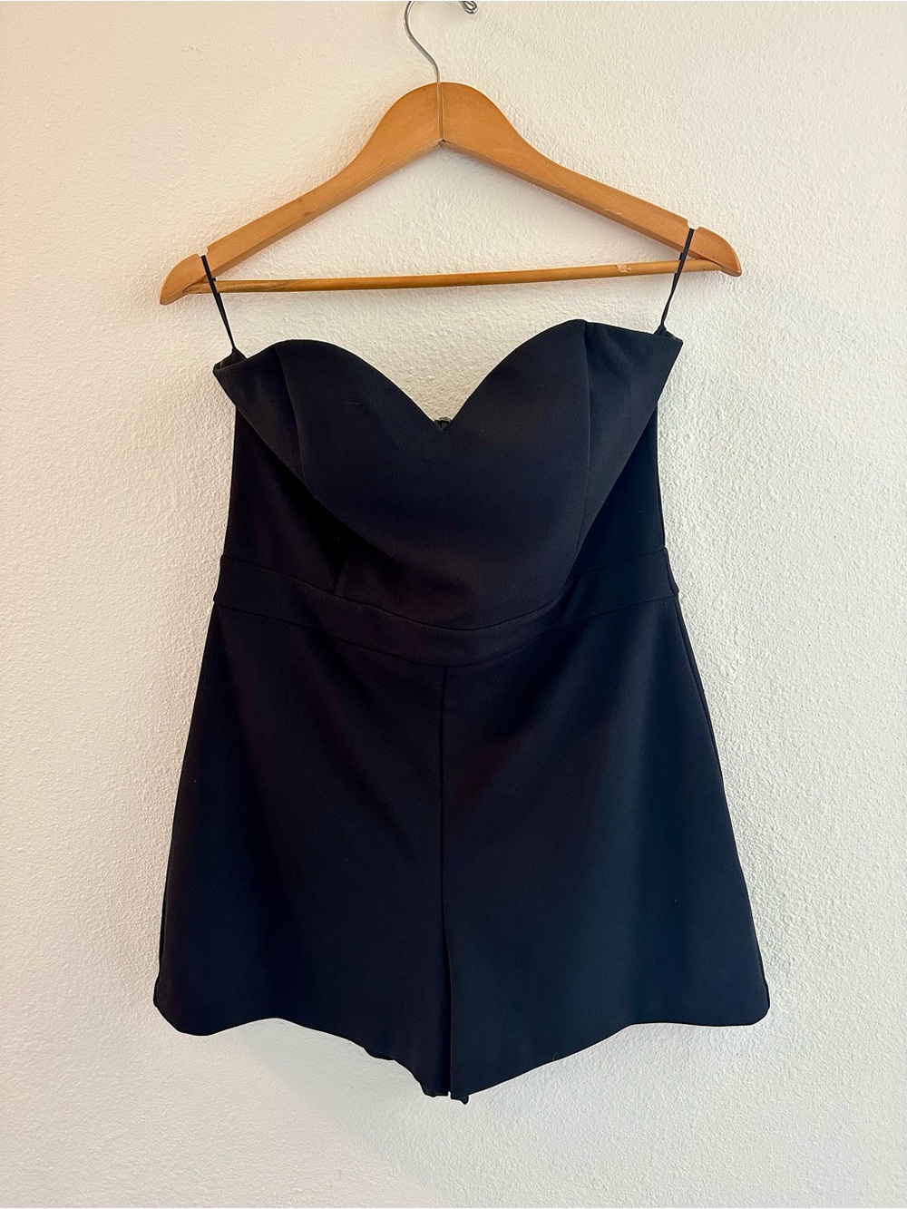 Express Black Strapless Romper